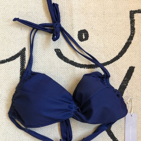 stria Swim Blue Bandeau Bikini Top - Picture 2 of 7